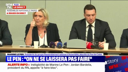 Marine Le Pen: "Si demain, un candidat était empêché de se présenter, nous serions les premiers à venir le défendre"