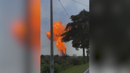 Exclusive footage of Malasia's latest gasoduct explosion