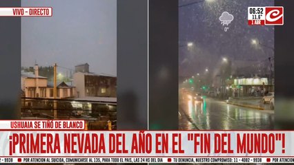 Ushuaia recibió su primera nevada del año y entusiasmó a sus habitantes