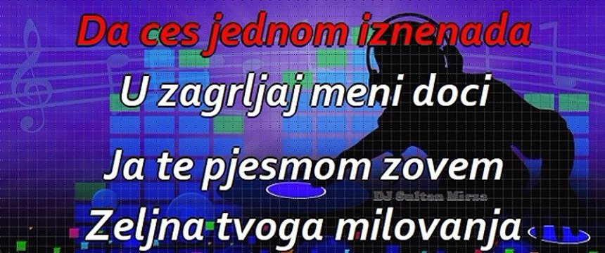 Ja te pjesmom zovem - Hanka Paldum (uživo karaoke)