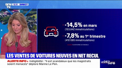 Les ventes de voitures neuves en France sont en baisse