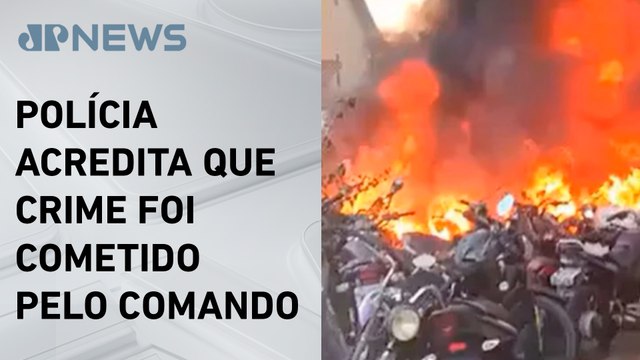 RJ: Motos são incendiadas em estacionamento de delegacia