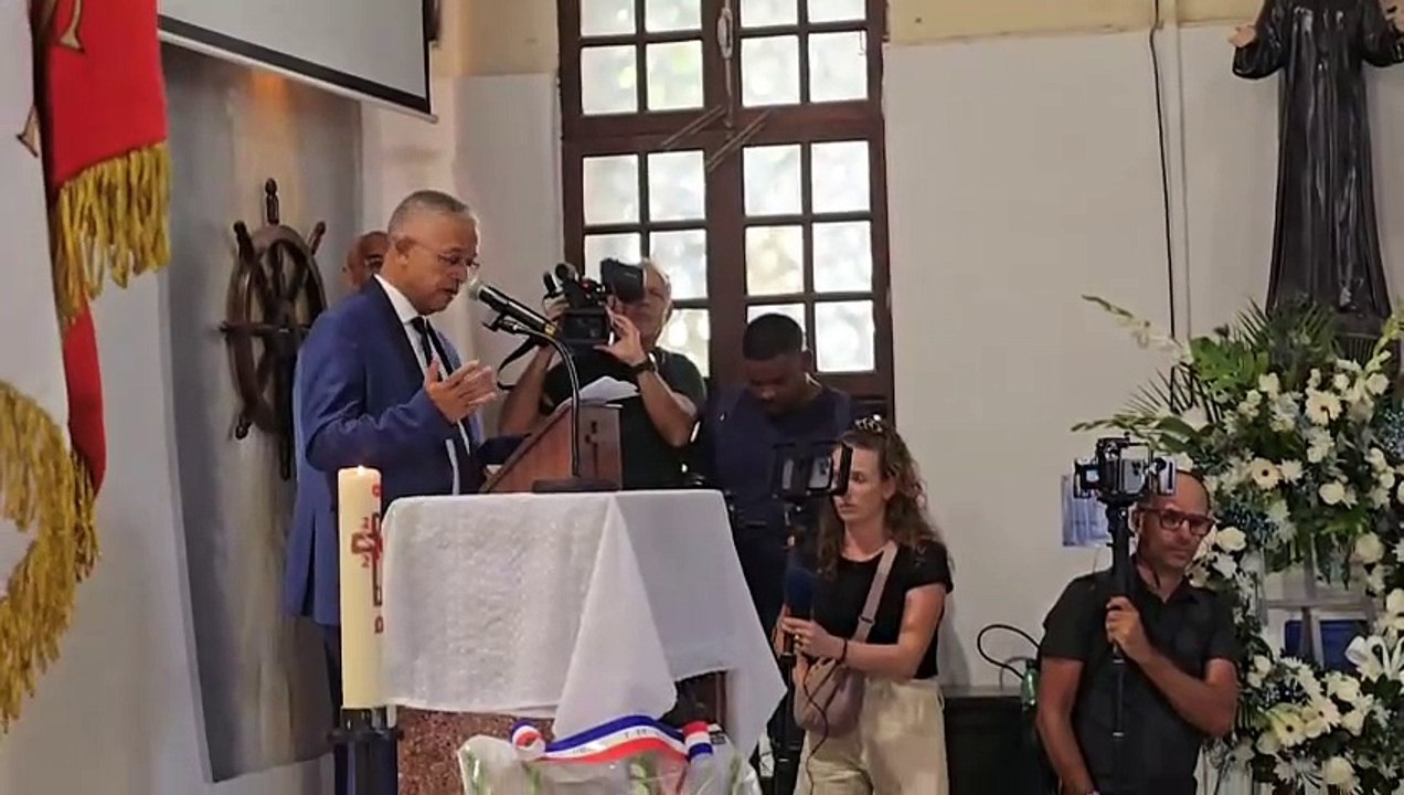 Cyrille Melchior s'exprime aux obsèques de Michel Fontaine