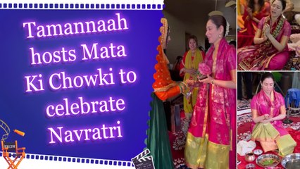 Tamannaah Bhatia looks immersed in bhakti at Mata Ki Chowki during Navratri
