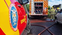 Incêndio é notado por vizinhos e bombeiros são acionados ao Cascavel Velho