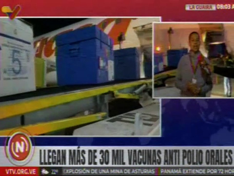 Llegan más de 30 mil vacunas polio oral y BCG para el fortalecimiento del Programa de Inmunización