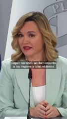 Pilar Alegría: "A las mujeres nos siguen matando y violando"