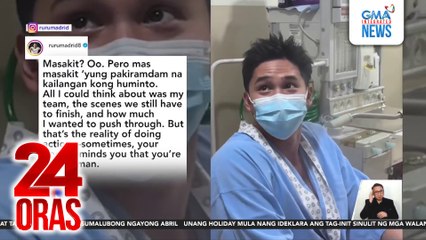Ruru Madrid, dinala sa ospital matapos maaksidente habang may kinukunang eksena | 24 Oras