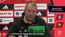 Flick happy his Barcelona side are compared to Real Madrid