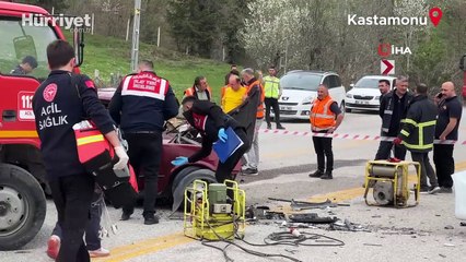Kastamonu'da feci kaza: 3 can kaybı, 4 yaralı