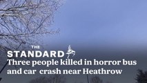 Three People Killed In Horror Bus And Car Crash Near Heathrow Airport Which Left Both Vehicles On Fire