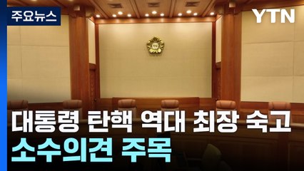 헌재, 역대 최장 숙고...소수의견 여부 주목 / YTN