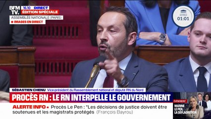 Marine Le Pen inéligible: "La France s'abîme à l'international, en laissant s'abîmer notre état de droit", affirme Sébastien Chenu (RN)