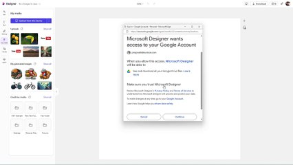 Microsoft Designer 38 Uploading Content from Google Drive