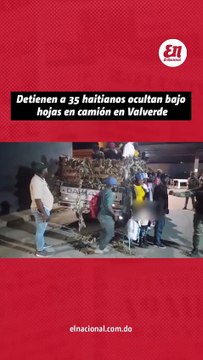 35 haitianos hallados bajo hojas en un camión en Valverde