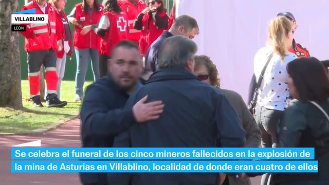 Se celebra el funeral de los cincos mineros muertos en la explosión de la mina de Asturias