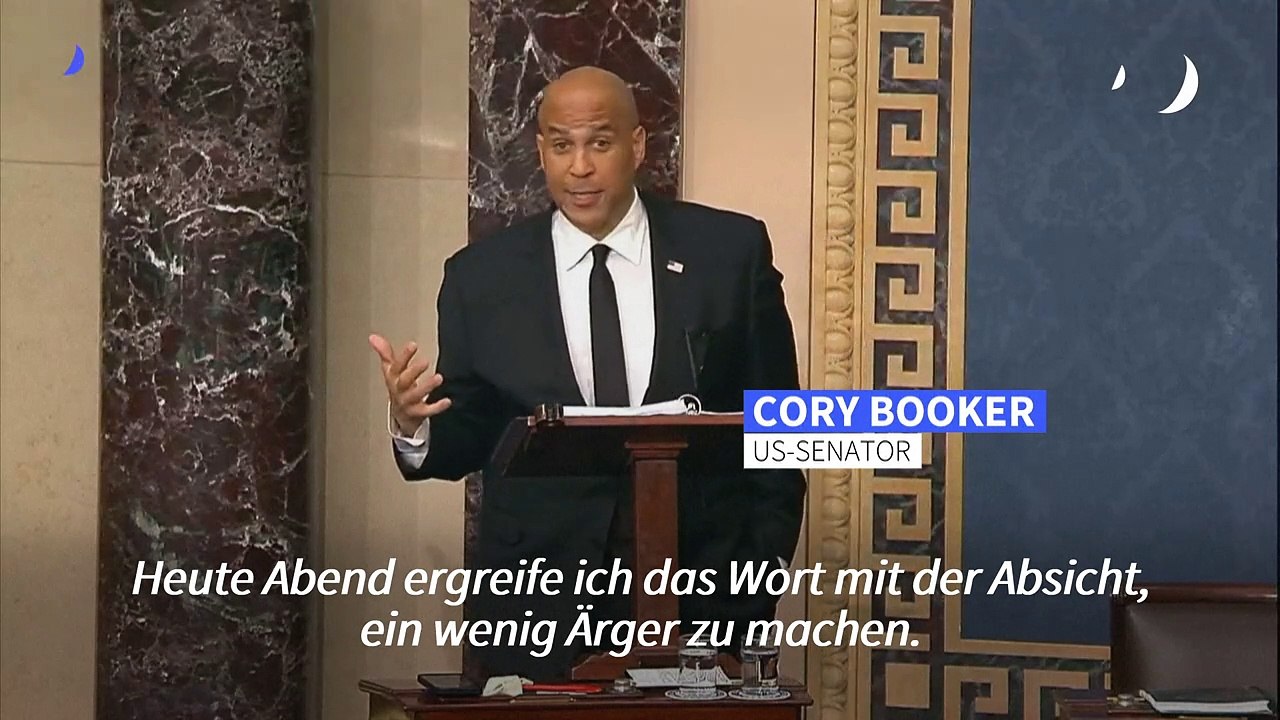 Dauerrede gegen Trump im US-Senat