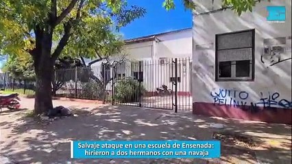 Salvaje ataque en una escuela de Ensenada:  hirieron a dos hermanos con una navaja