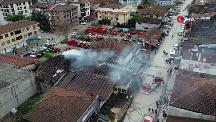 Alev topuna dönen işletme güçlükle söndürüldü