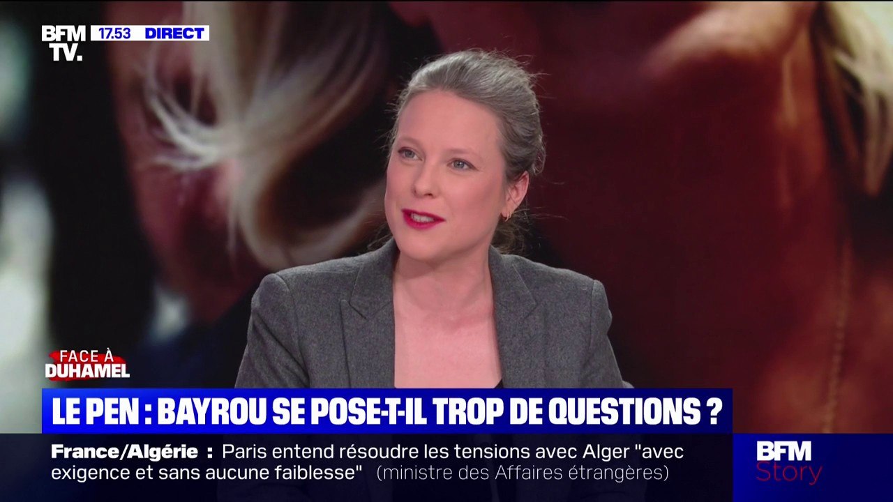François Bayrou "troublé" par la condamnation de Marine Le Pen: "Je pense qu'il n'est pas possible en tant que Premier ministre, de s'exprimer en tant que citoyen", affirme Lucie Castets