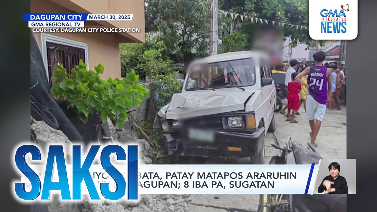9-anyos na bata, patay matapos araruhin ng AUV sa Dagupan; 8 iba pa, sugatan | Saksi