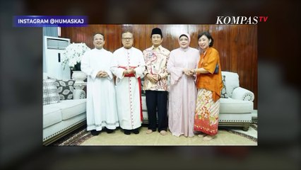 Kardinal Suharyo Silaturahmi ke Rumah Menag Nasaruddin di Momen Lebaran