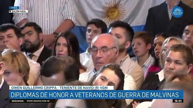 OWEN GUILLERMO CRIPPA - DIPLOMA DE HONOR A VETERANOS DE MALVINAS 03-04-24