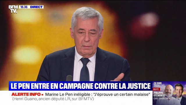 Marine Le Pen inéligible: La liberté de l'électeur est un principe fondamental et là, il est malmené , estime Henri Guaino, ancien député LR