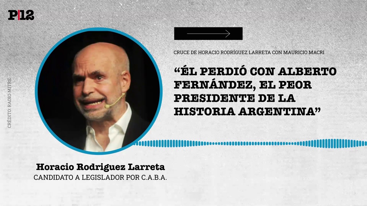 Horacio Rodríguez Larreta: "El perdió contra Alberto Fernández, el peor presidente de la historia Argentina"