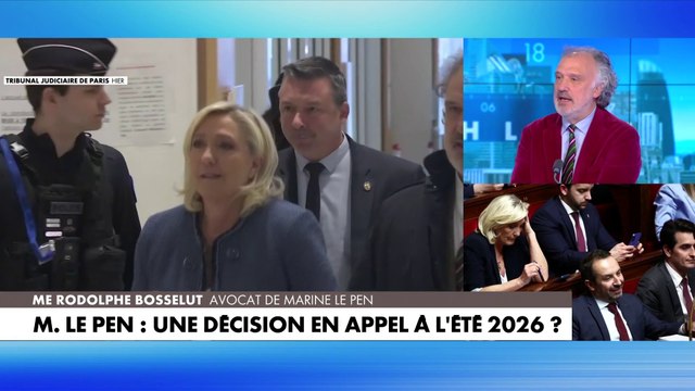 Me Rodolphe Bosselut : «En cas de pourvoi suspensif, Marine Le Pen retarderait sa campagne»