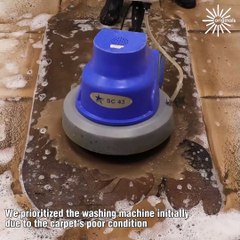 The deep cleaning process of an old carpet💯