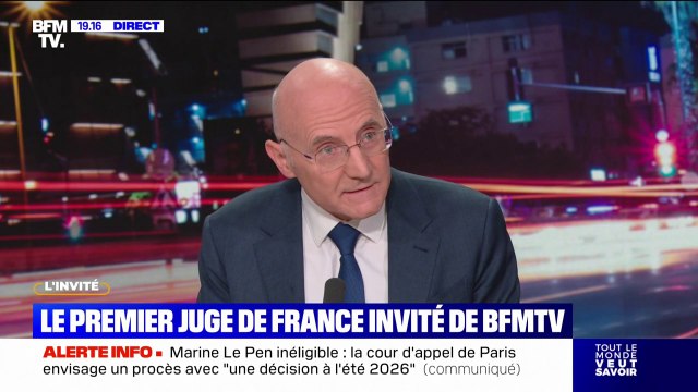 Aujourd'hui, des juges sont menacés , déplore Christophe Soulard (président de la Cour de cassation)