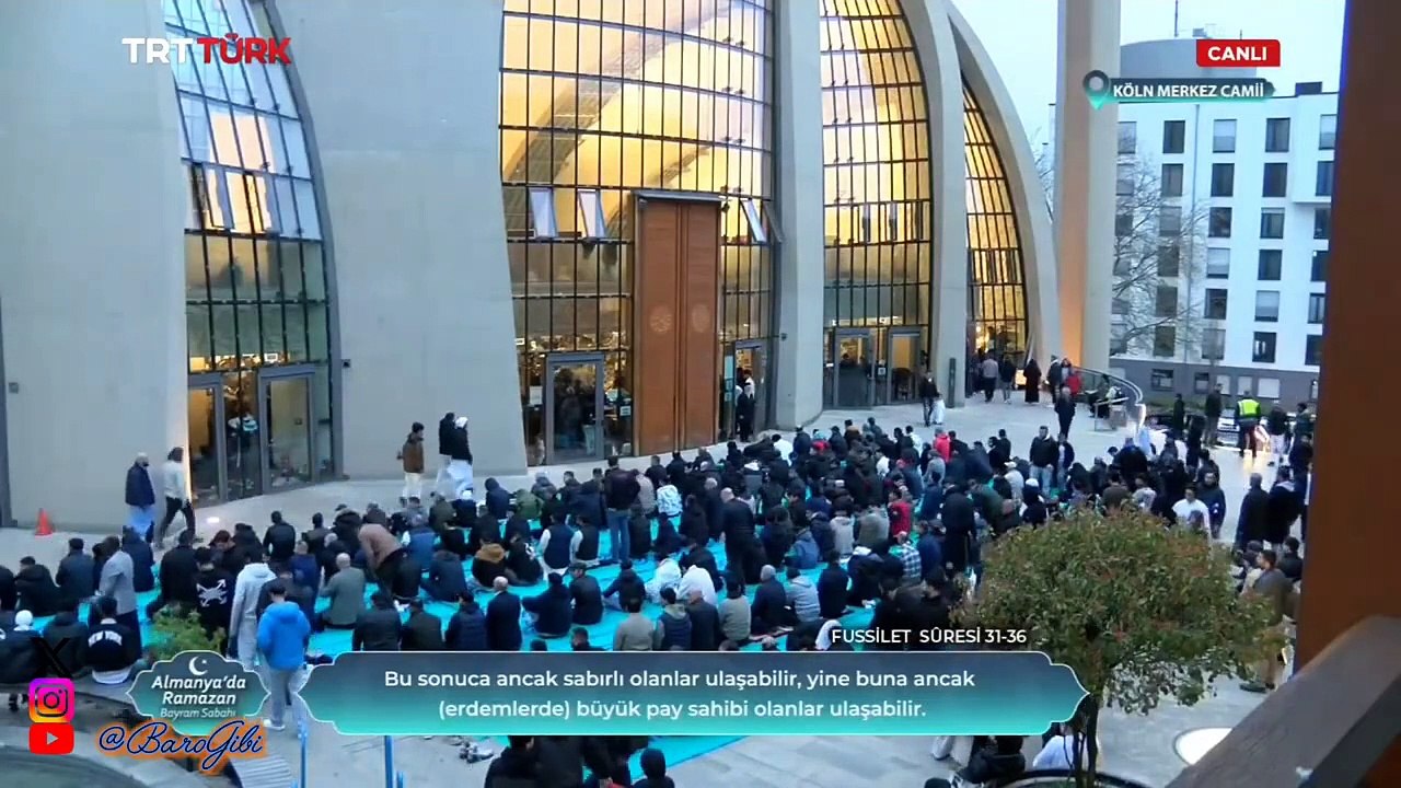 Almanya'da Ramazan | Ramazan Bayramı Namazı | Almanya | Köln Merkez Camii (30 Mart 2025)