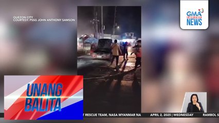 Rider at 4-anyos niyang anak, sugatan matapos maaksidente sa Brgy. Bagong Silangan | Unang Balita
