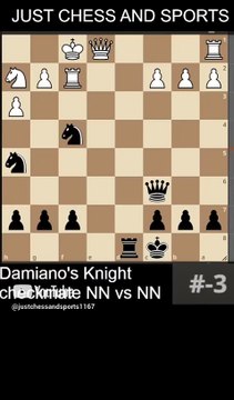 Damiano's Knight checkmate, NN vs NN