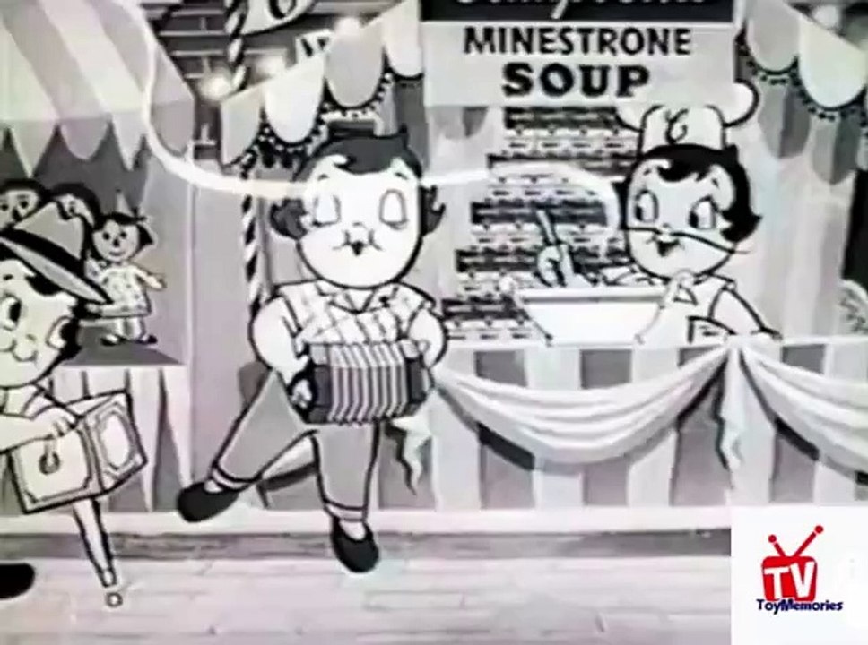1960s Campbells Kids singing & dancing Minestrone TV commercial
