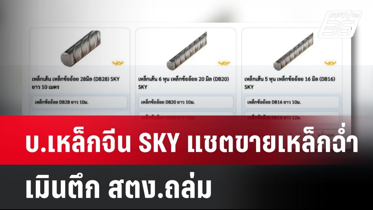 บ.เหล็กจีน SKY แชตขายเหล็กฉ่ำ เมินตึก สตง.ถล่ม...