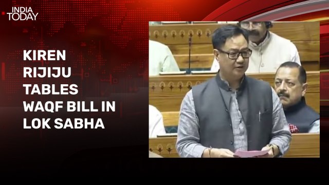 Waqf Bill tabled in Lok Sabha by Union Minister Kiren Rijiju