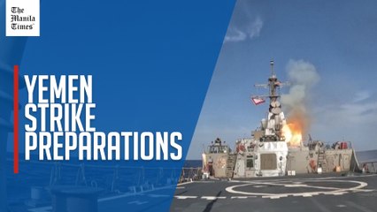 US Central Command footage said to show preparations to carry out strikes on Houthis