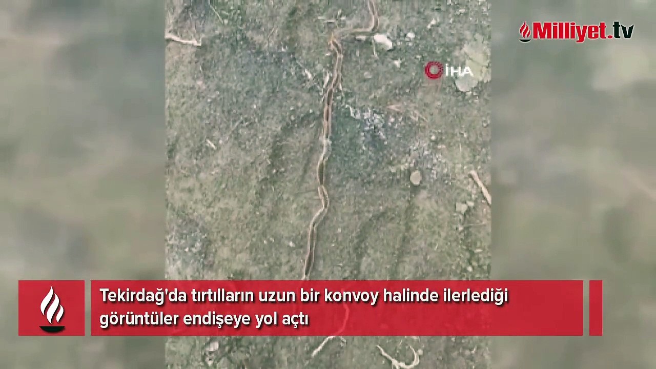 Tekirdağ’da tırtıl konvoyu