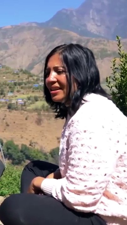 🌄 Chatting Under the Blue Sky on a Scenic Hilly Region #nepal #america