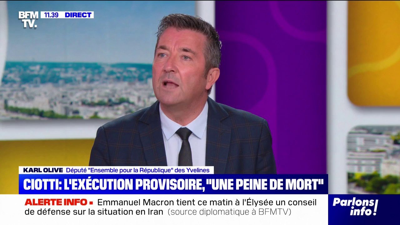 Condamnation de Marine Le Pen: "Je préfère avoir le RN face aux urnes plutôt que d'avoir une espèce de déclaration de forfait", assure Karl Olive (Ensemble)