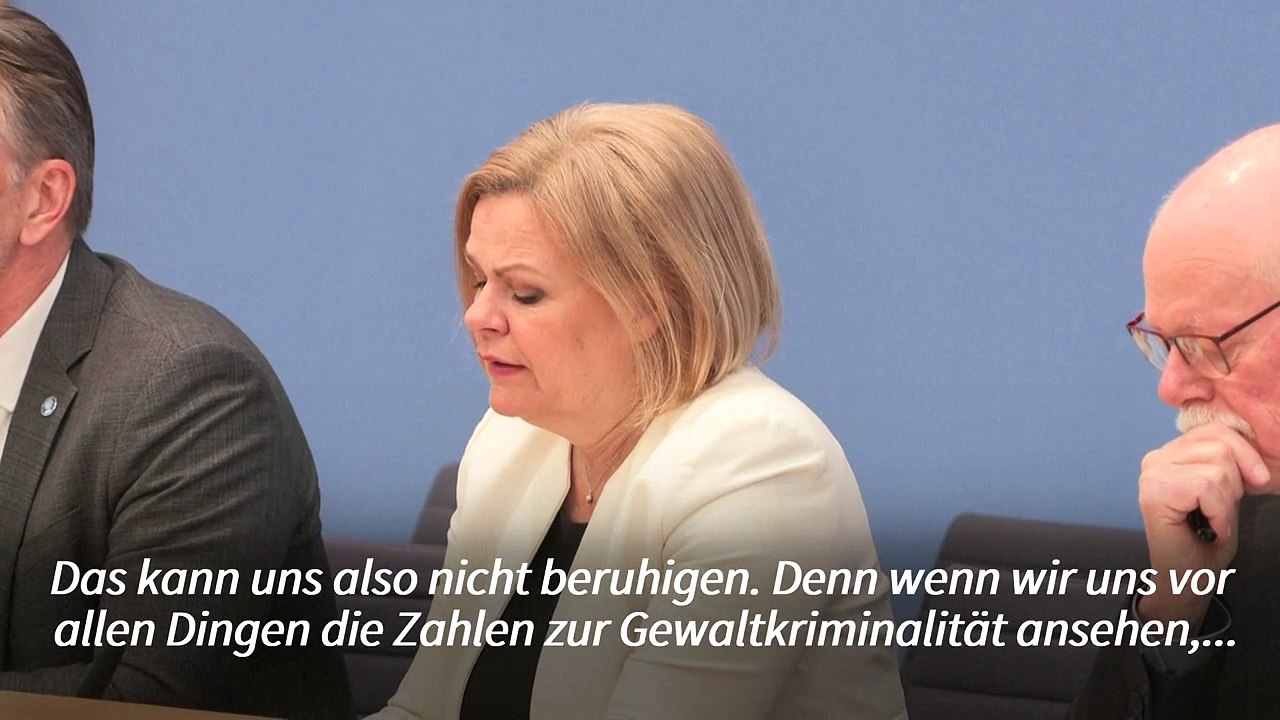 Faeser zu Ausländerkriminalität: 'Wer sich nicht an Regeln hält, muss gehen'