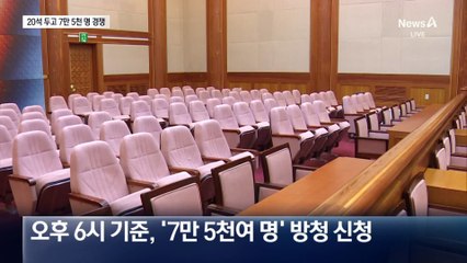 방청 20명 추첨에 7만 5천 명 신청