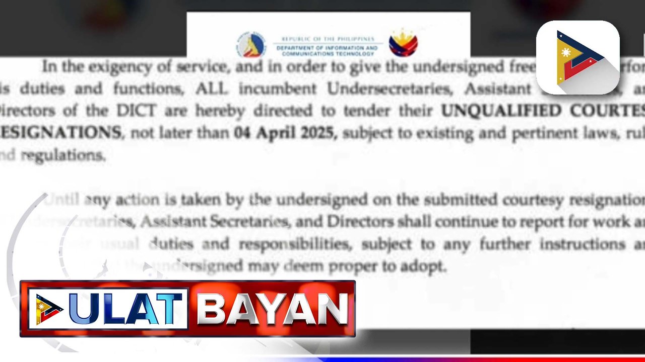 DICT Sec. Aguda, pinagsusumite ang lahat ng incumbent undersecretary, assistant secretary at director ng courtesy resignations