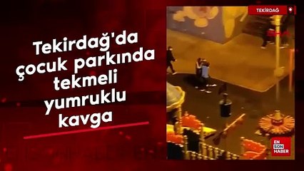 Tekirdağ'da çocuk parkında tekmeli yumruklu kavga