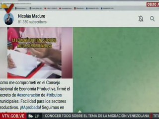 Pdte. Nicolás Maduro: Firmé el decreto de exoneración de tributos municipales para la producción