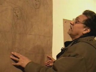 Graphite and Paper Model of CIA Mural Painting