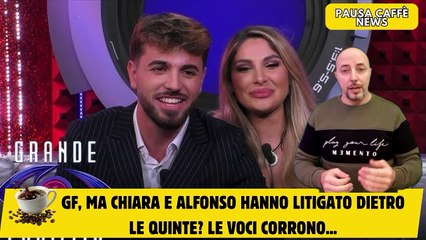 GF, ma Chiara e Alfonso hanno litigato dietro le quinte le voci corrono...