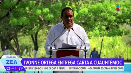 Ivonne Ortega encara a Cuauhtémoc Blanco y le entrega una carta